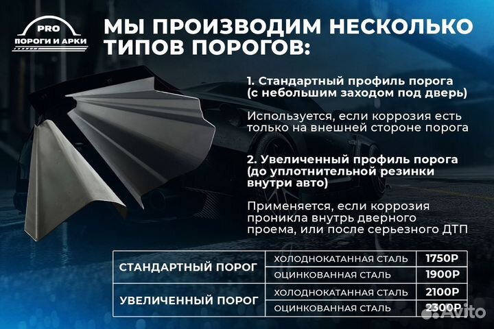 Ремонтные пороги на Mitsubishi Carisma