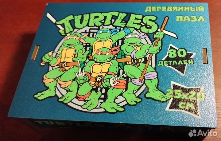 Деревянный пазл Черепашки-ниндзя
