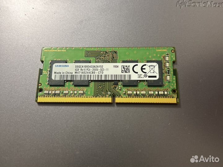 4gb so-dimm ddr4 samsung для ноутбука