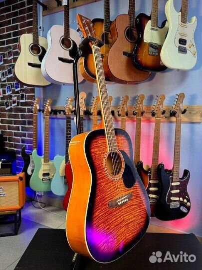 Акустическая гитара + чехол в подарок