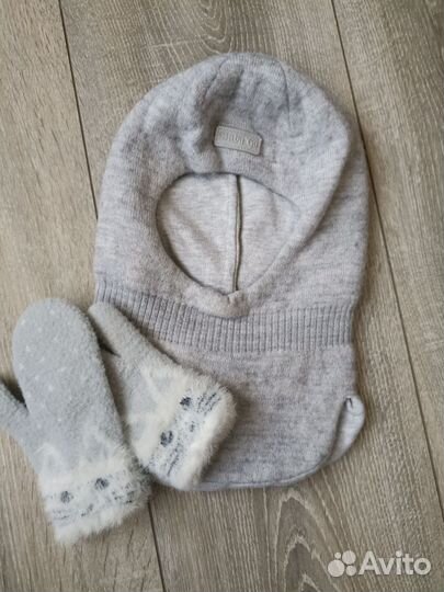 Шапка шлем Baby go и варежки
