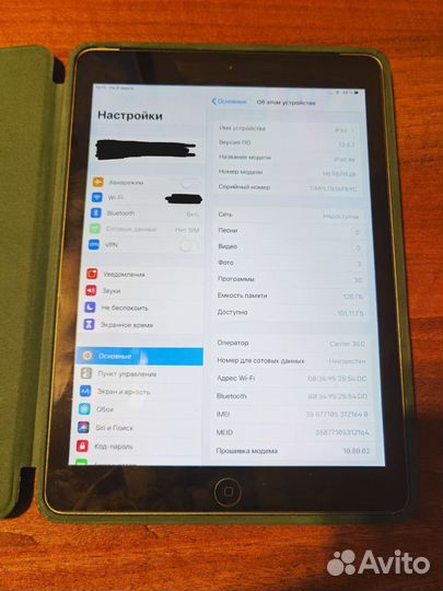 iPad air 1 128 gb wifi+sim