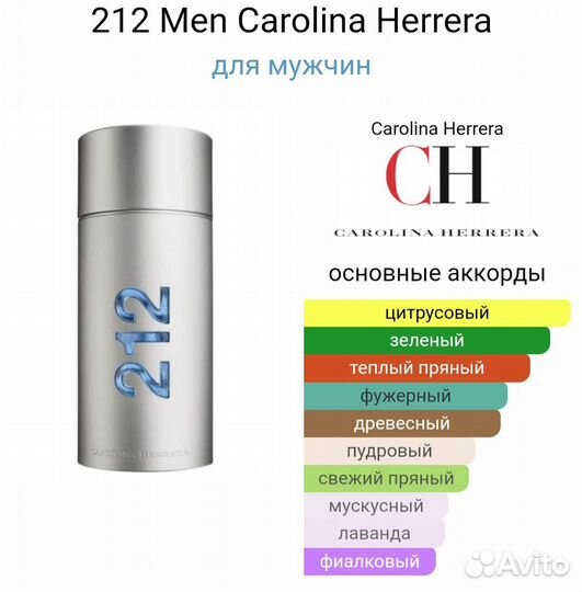 212 Men Carolina Herrera 15 мл