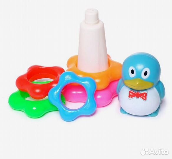 Пирамида «Пингвин на цветке» 5 колец (арт: 463476)