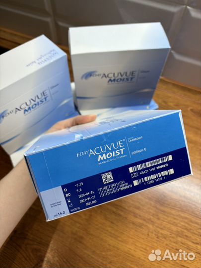 Контактные линзы acuvue 1 day moist 180 штук