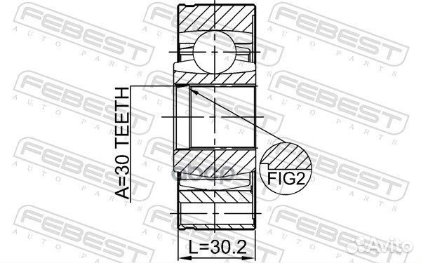 ШРУС карданного вала 30X74 hyundai IX35/tucson