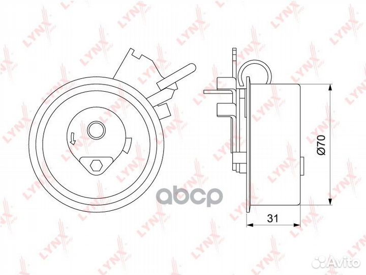 Ролик ремня грм натяжной PB-1187 hyundai Elantr