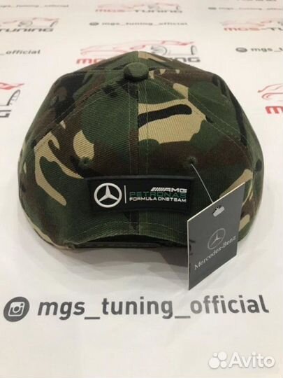 Кепка Mercedes прямой козырек камуфляж Petronas