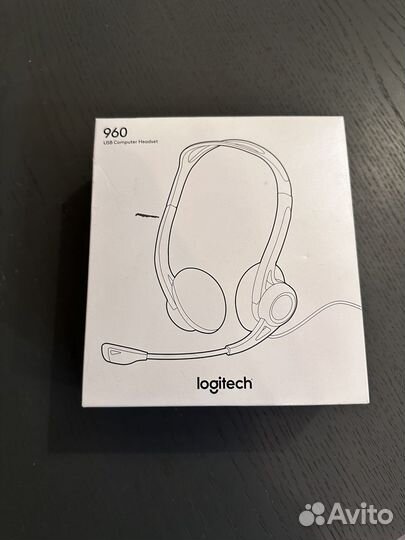 Наушники с микрофоном logitech