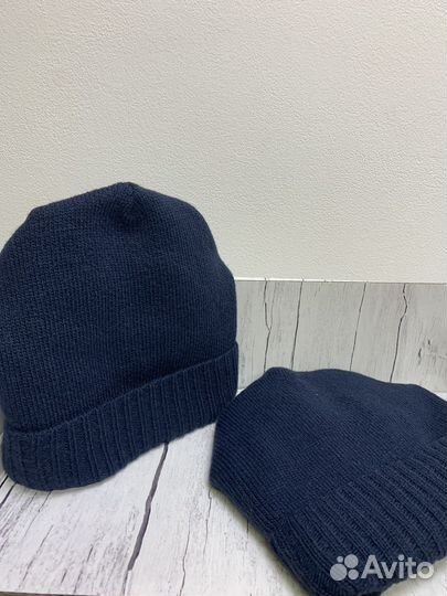 Мужская Теплая Вязаная Зимняя Шапка Новая