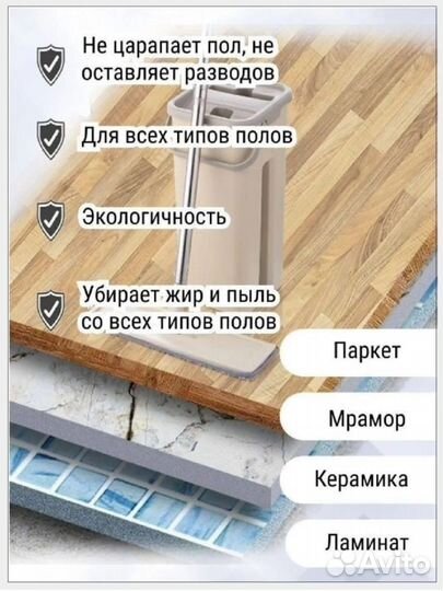 Швабра с ведром