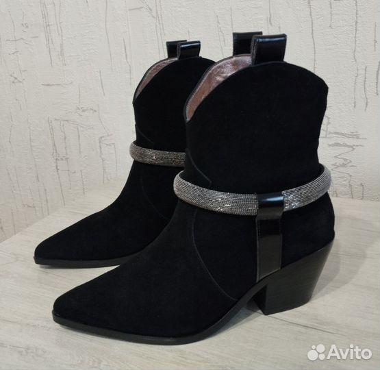 Ботильоны натуральная замша зима