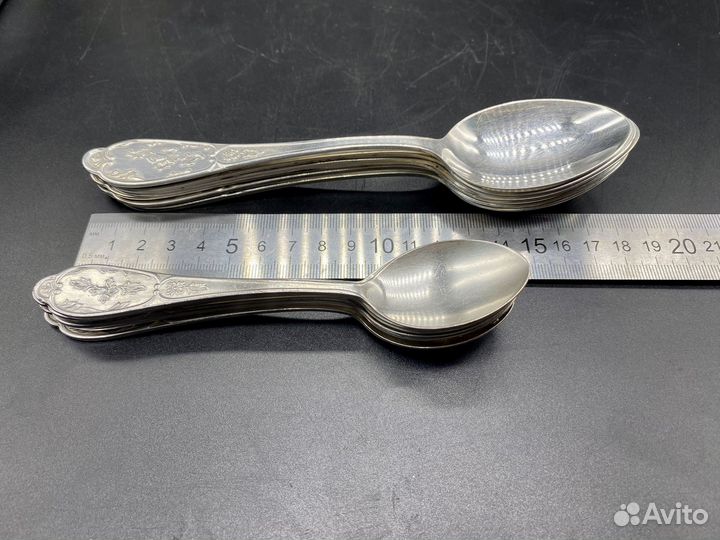 Набор чайных и столовых ложек 12 шт мельхиор, СССР