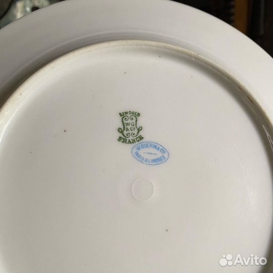 Тарелки Лимож Limoges Франция Ирисы