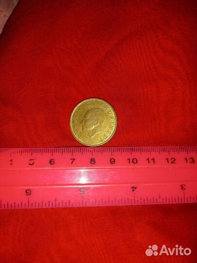 Монета. Турецкая. 25 bin lira 1998