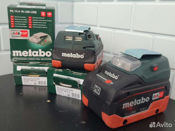 Фонарик. USB адаптер Metabo pa 14,4-18 led usb