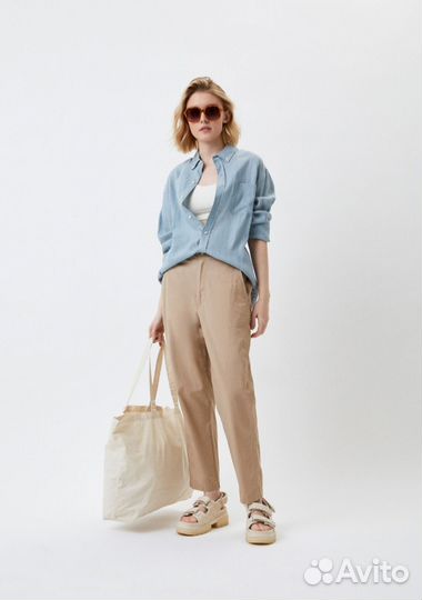 Новые брюки хлопок/лён Юникло