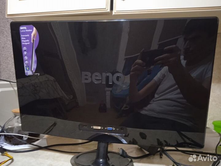 Монитор 23 дюйма benq full-hd с ндмй выходом