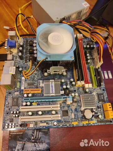 Материнская плата gigabyte+athlon 64x2+4gb