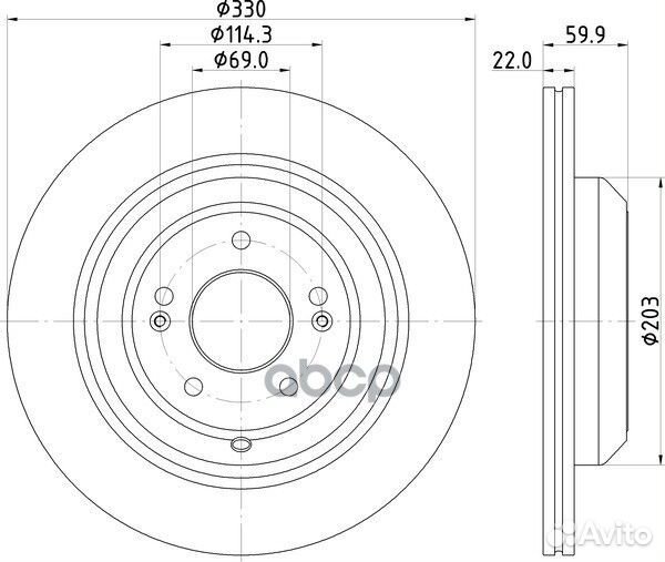 Диск тормозной зад ND6116K nisshinbo