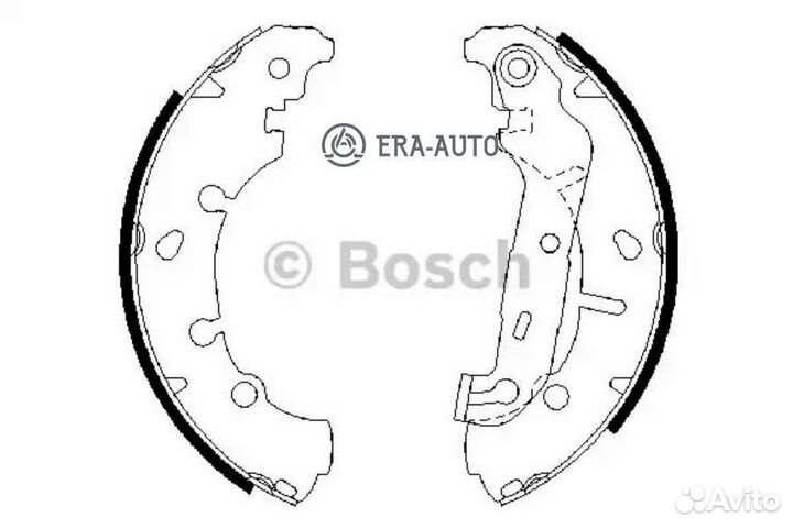 Bosch 0986487599 Колодки тормозные барабанные