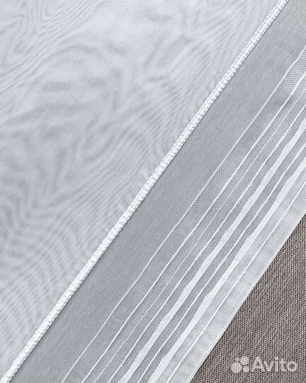 Тюль Вуаль Белый с утяжелителем