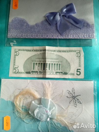 Открытки-конверты для денег подарочные