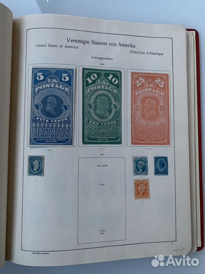 Почтовые марки США USA альбом 900 марок
