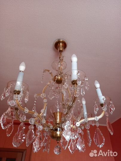Хрустальная люстра СССР чехия