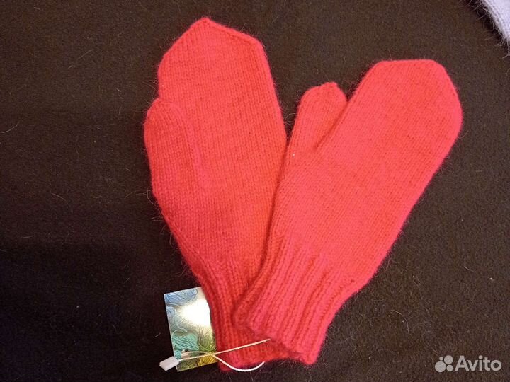 Варежки из пуха норки