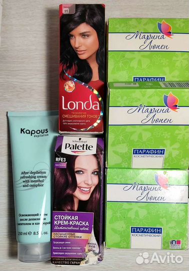 Краска для волос, крем, парафин