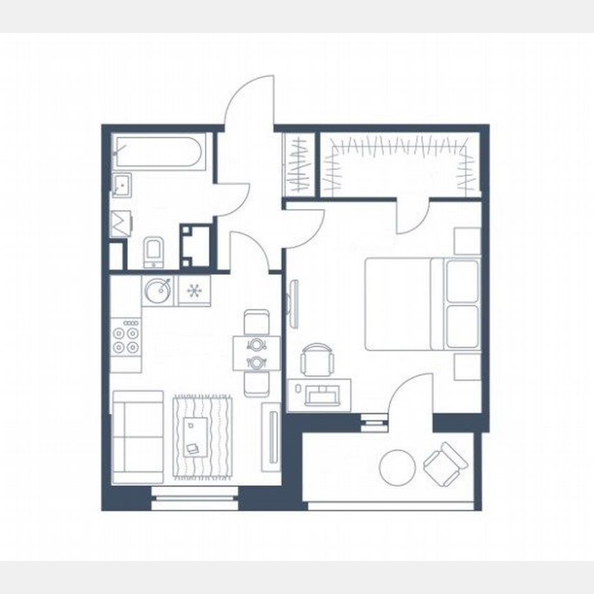 1-к. квартира, 33 м², 20/25 эт.