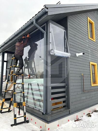 Гибкие окна на беседку