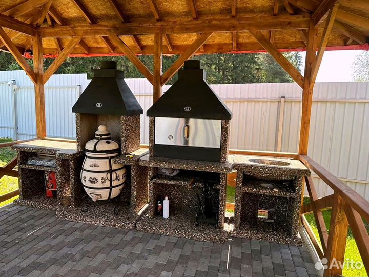 Печь барбекю, печь под казан, тандыр, гриль