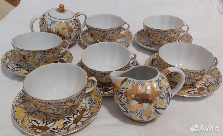 Чайный сервиз лфз золотые ромашки