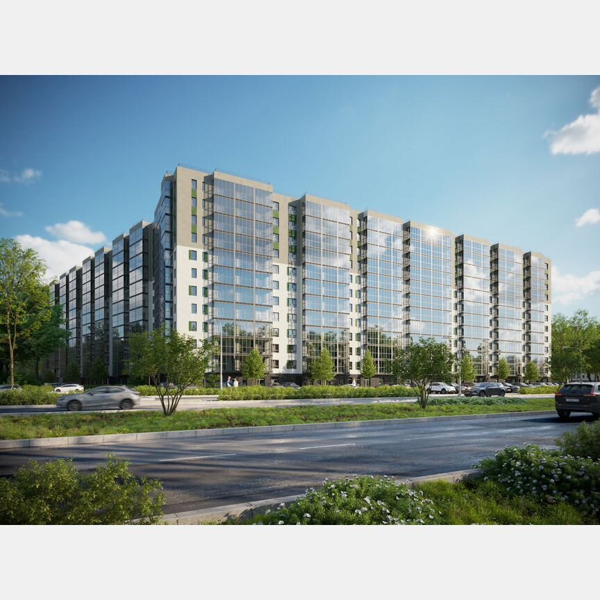 2-к. квартира, 51 м², 4/12 эт.