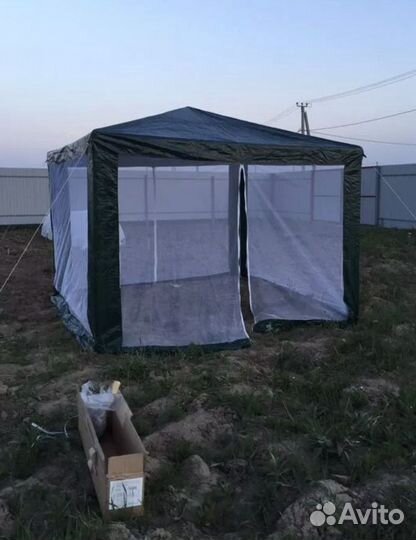 Павильон садовый 3х3м зелёный беседка Новый