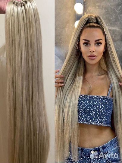 Хвост на резинке, накладной хвост шиньон коса