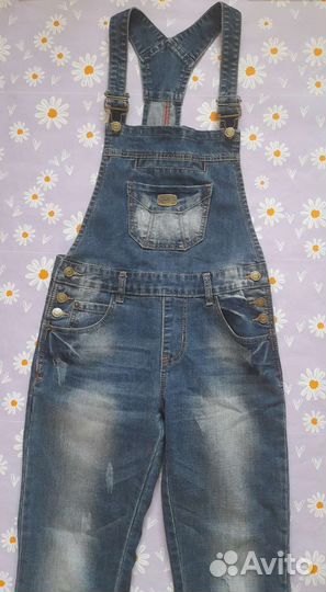 Джинсовый женский комбинезон размер 44-46 M
