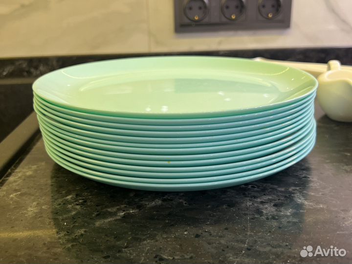Тарелки luminarc большие цвет мятный