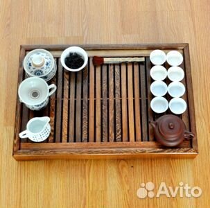Чабань из венге 35х55 см. Чайный поднос