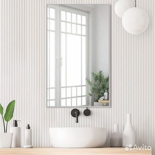 Зеркало прямоугольное в алюминиевой раме 70*150см
