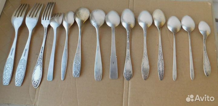 Ложки, вилки мельхиор мнц СССР
