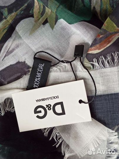 Платок Батист Модал Dolce Gabbana чёрный новый