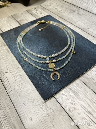 Колье из натуральных камней