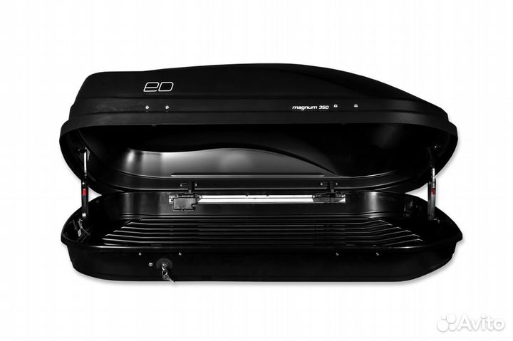Автобокс на крышу ED Магнум 350 черный карбон