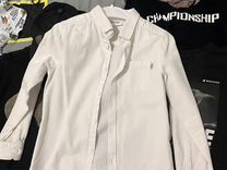 Рубашка белая с длинным рукавом 116