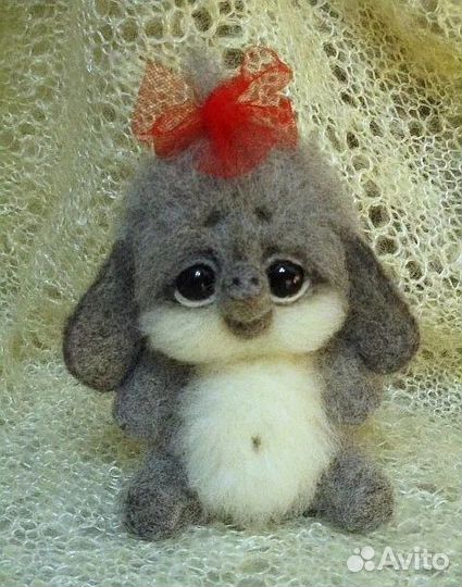 Валяный детский слоник ручной работы