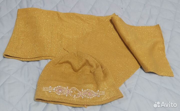 Шарф+шапка новые