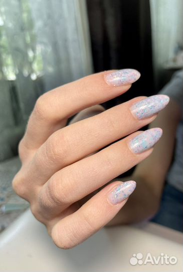 Маникюр покрытие гель лаком наращивание ногтей